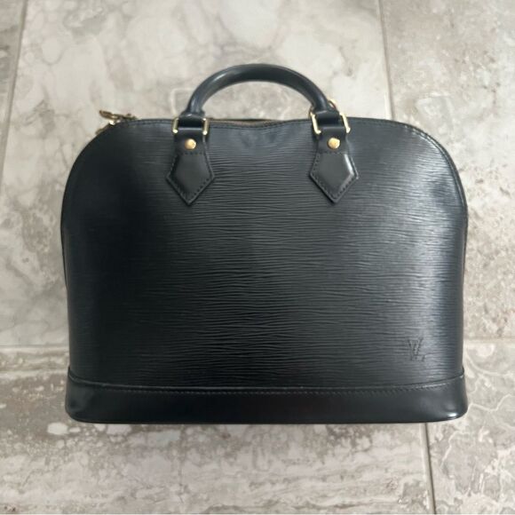 Louis Vuitton Alma PM Epi Leather Top Handle Bag, Black - Picture 4 of 16